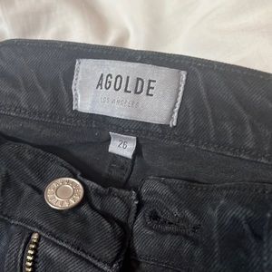 Agolde mid rise skinny black jeans